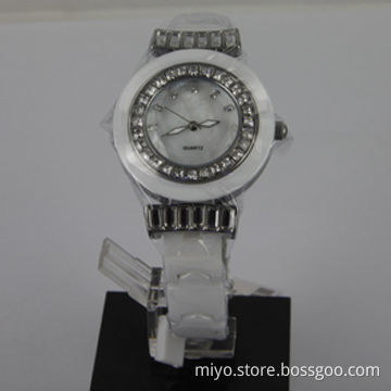 Ladies' ceramic watch with shell dial fashionable, fancy, novelty and nice